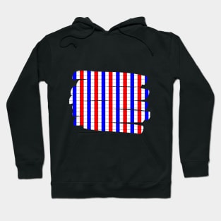 US flag colored lines Hoodie